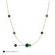 3 - Linea 0.57 ctw Blue Diamond (4 mm) and Green Garnet Women Station Necklace 