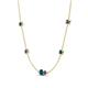 4 - Linea 0.49 ctw Blue Diamond (4 mm) and Iolite Women Station Necklace 