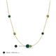 3 - Linea 0.57 ctw Blue Diamond (4 mm) and Peridot Women Station Necklace 