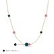 3 - Linea 0.58 ctw Blue Diamond (4 mm) and Pink Sapphire Women Station Necklace 