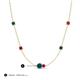 3 - Linea 0.55 ctw Blue Diamond (4 mm) and Ruby Women Station Necklace 