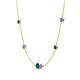 4 - Linea 0.55 ctw Blue Diamond (4 mm) and Tanzanite Women Station Necklace 