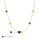 3 - Linea 0.55 ctw Blue Diamond (4 mm) and Yellow Diamond Women Station Necklace 