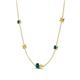 4 - Linea 0.55 ctw Blue Diamond (4 mm) and Yellow Diamond Women Station Necklace 