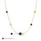 3 - Linea 0.58 ctw Blue Diamond (4 mm) and Yellow Sapphire Women Station Necklace 