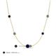 3 - Linea 0.63 ctw Blue Sapphire (4 mm) and Created Alexandrite Women Station Necklace 