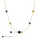 3 - Linea 0.55 ctw Blue Sapphire (4 mm) and Citrine Women Station Necklace 