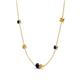 4 - Linea 0.55 ctw Blue Sapphire (4 mm) and Citrine Women Station Necklace 