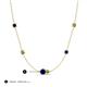 3 - Linea 0.63 ctw Blue Sapphire (4 mm) and Peridot Women Station Necklace 