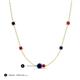 3 - Linea 0.61 ctw Blue Sapphire (4 mm) and Ruby Women Station Necklace 