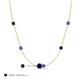 3 - Linea 0.61 ctw Blue Sapphire (4 mm) and Tanzanite Women Station Necklace 