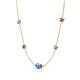 4 - Linea 0.44 ctw Blue Topaz (4 mm) and Amethyst Women Station Necklace 