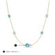 3 - Linea 0.43 ctw Blue Topaz (4 mm) and Opal Women Station Necklace 