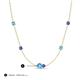 3 - Linea 0.50 ctw Blue Topaz (4 mm) and Tanzanite Women Station Necklace 