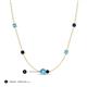 3 - Linea 0.52 ctw Blue Topaz (4 mm) and Blue Sapphire Women Station Necklace 