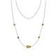 1 - Linea 0.48 ctw Citrine (4 mm) and Peridot Women Station Necklace 