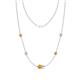 1 - Linea 0.43 ctw Citrine (4 mm) and Moissanite Women Station Necklace 