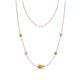 1 - Linea 0.43 ctw Citrine (4 mm) and Moissanite Women Station Necklace 