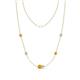 1 - Linea 0.39 ctw Citrine (4 mm) and Opal Women Station Necklace 