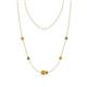 1 - Linea 0.48 ctw Citrine (4 mm) and Peridot Women Station Necklace 