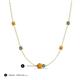 3 - Linea 0.48 ctw Citrine (4 mm) and Created Alexandrite Women Station Necklace 