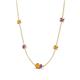 4 - Linea 0.40 ctw Citrine (4 mm) and Amethyst Women Station Necklace 