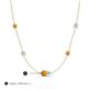 3 - Linea 0.40 ctw Citrine (4 mm) and Aquamarine Women Station Necklace 