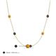 3 - Linea 0.46 ctw Citrine (4 mm) and Black Diamond Women Station Necklace 