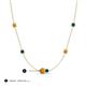 3 - Linea 0.46 ctw Citrine (4 mm) and Blue Diamond Women Station Necklace 