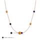 3 - Linea 0.48 ctw Citrine (4 mm) and Blue Sapphire Women Station Necklace 