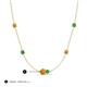 3 - Linea 0.48 ctw Citrine (4 mm) and Green Garnet Women Station Necklace 