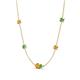 4 - Linea 0.48 ctw Citrine (4 mm) and Green Garnet Women Station Necklace 