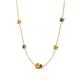 4 - Linea 0.40 ctw Citrine (4 mm) and Iolite Women Station Necklace 