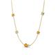 4 - Linea 0.43 ctw Citrine (4 mm) and Moissanite Women Station Necklace 