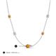 3 - Linea 0.43 ctw Citrine (4 mm) and Moissanite Women Station Necklace 