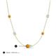 3 - Linea 0.39 ctw Citrine (4 mm) and Opal Women Station Necklace 