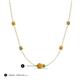 3 - Linea 0.48 ctw Citrine (4 mm) and Peridot Women Station Necklace 