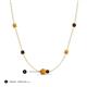 3 - Linea 0.48 ctw Citrine (4 mm) and Red Garnet Women Station Necklace 