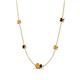 4 - Linea 0.48 ctw Citrine (4 mm) and Red Garnet Women Station Necklace 