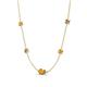 4 - Linea 0.46 ctw Citrine (4 mm) and Smoky Quartz Women Station Necklace 