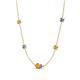 4 - Linea 0.46 ctw Citrine (4 mm) and Tanzanite Women Station Necklace 