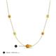 3 - Linea 0.46 ctw Citrine (4 mm) and Yellow Diamond Women Station Necklace 