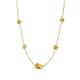 4 - Linea 0.46 ctw Citrine (4 mm) and Yellow Diamond Women Station Necklace 