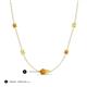 3 - Linea 0.49 ctw Citrine (4 mm) and Yellow Sapphire Women Station Necklace 