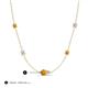 3 - Linea 0.46 ctw Citrine (4 mm) and Lab Grown Diamond Women Station Necklace 