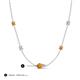 3 - Linea 0.46 ctw Citrine (4 mm) and Lab Grown Diamond Women Station Necklace 