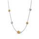 4 - Linea 0.46 ctw Citrine (4 mm) and Lab Grown Diamond Women Station Necklace 