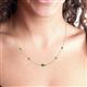 2 - Linea 0.51 ctw Emerald (4 mm) and Smoky Quartz Women Station Necklace 