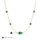 3 - Linea 0.53 ctw Emerald (4 mm) and Created Alexandrite Women Station Necklace 