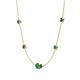 4 - Linea 0.51 ctw Emerald (4 mm) and Black Diamond Women Station Necklace 